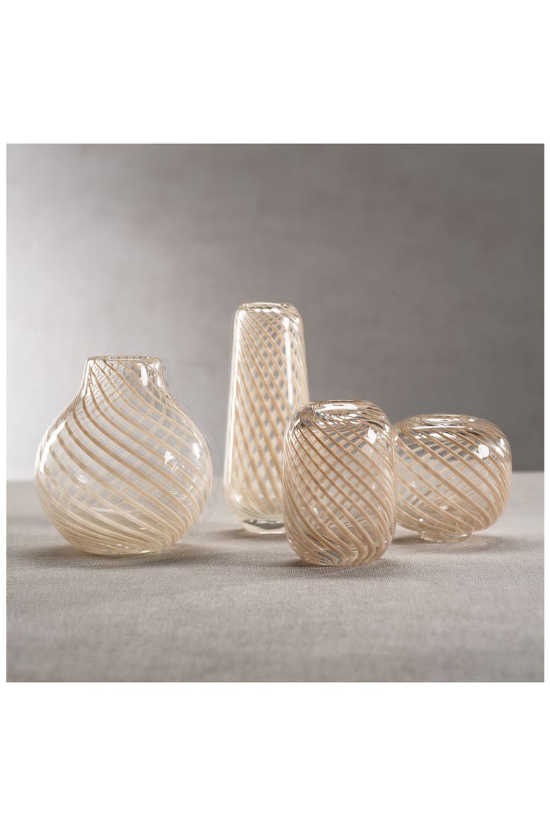 Chantilly Swirl Glass Bud Vase, Alternate, color, CLEAR/ BEIGE