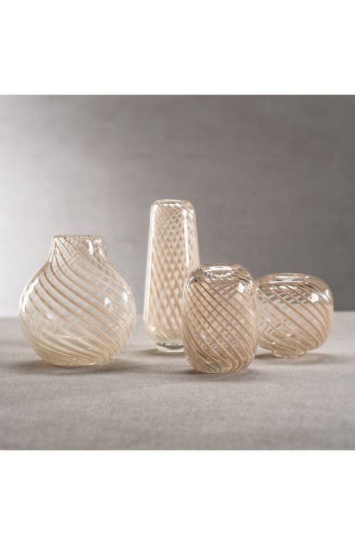 Zodax Chantilly Swirl Glass Bud Vase In Transparent