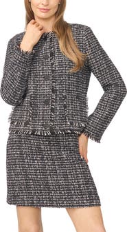 Halogen® Frayed Edge Boxy Jacket