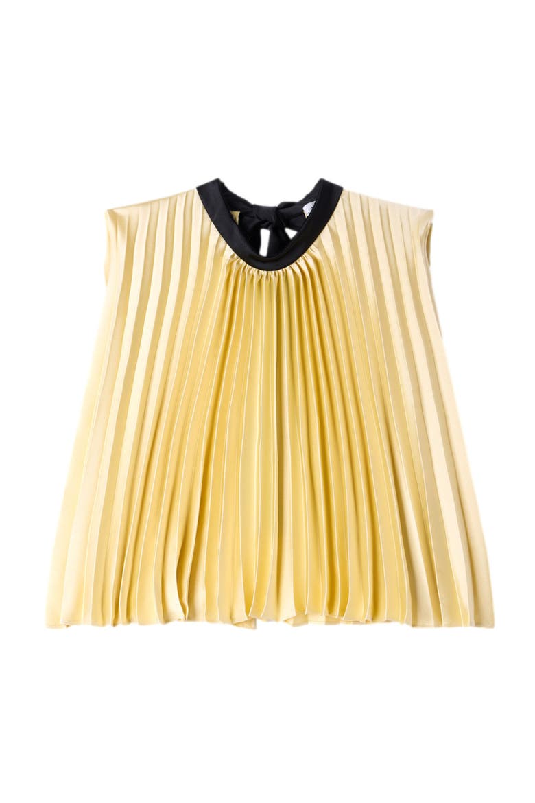 Pleated tie-back top, Alternate, color, Straw