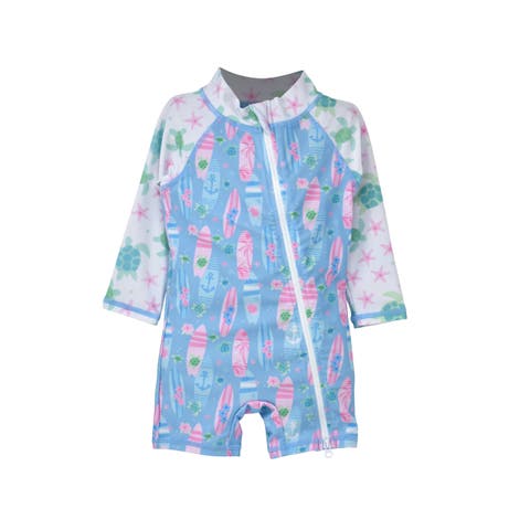 Infant and Toddlers Sun Protective UPF 50+ Shortie Surf Swimsuit