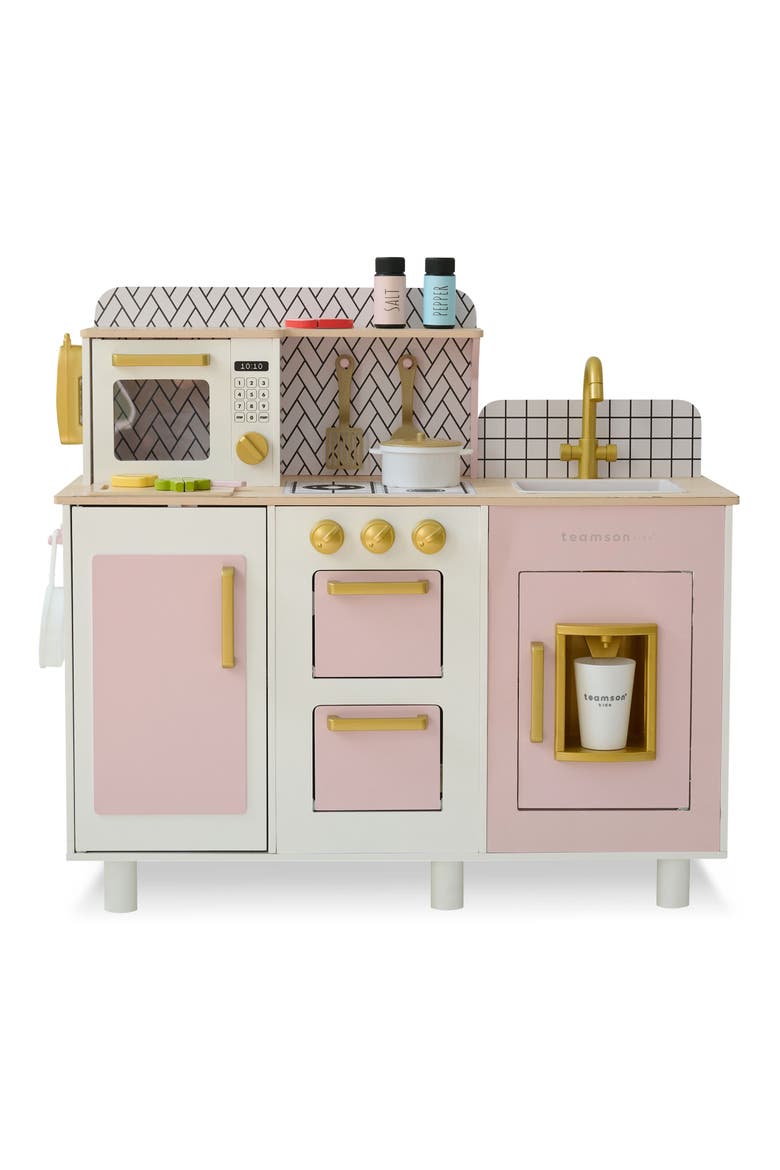 Little Chef Hampton Play Kitchen & Accessories, Main, color, PINK