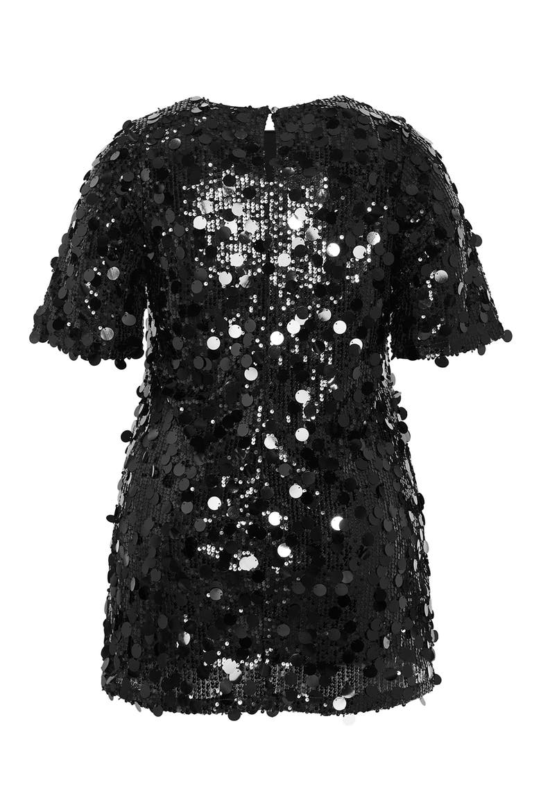 Adorn Sequin Minidress, Alternate, color, BLACK