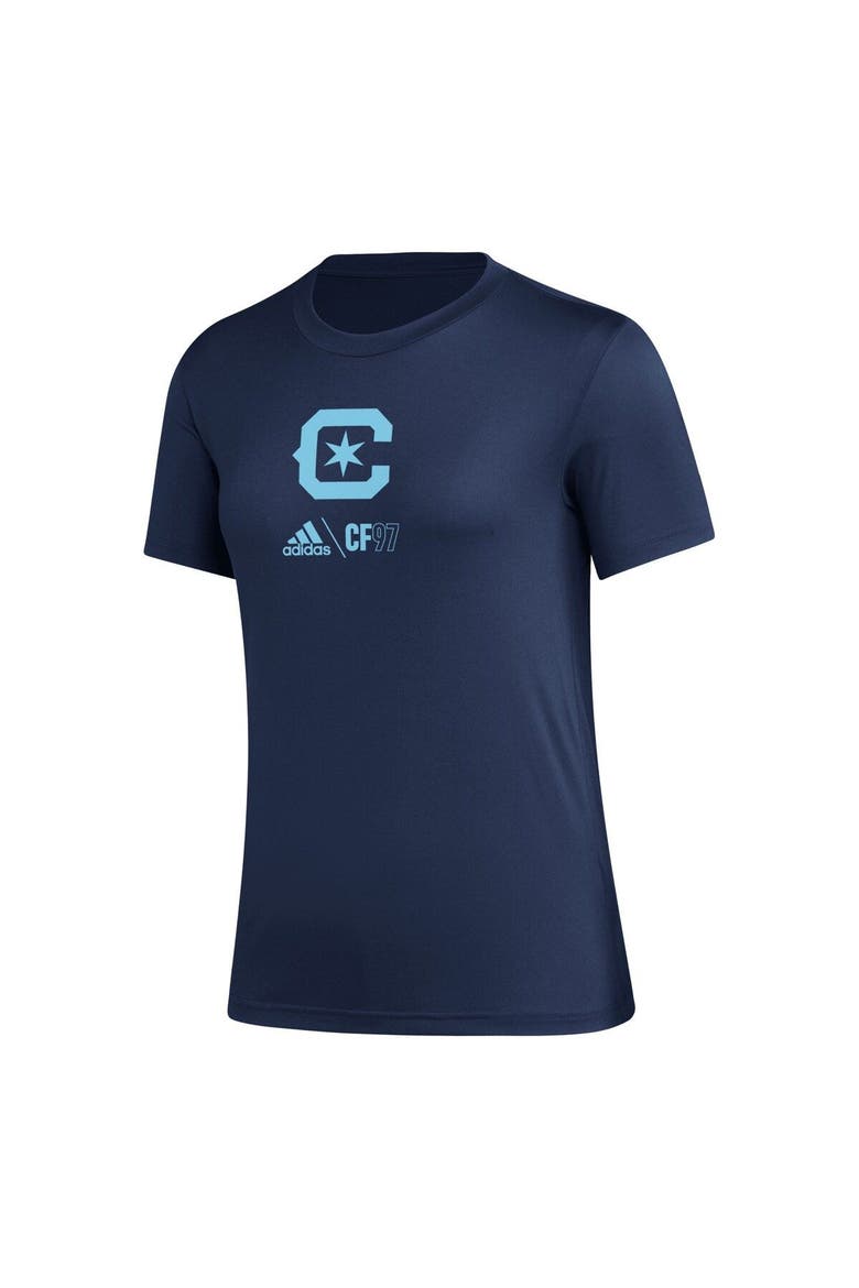 Women's adidas Navy Chicago Fire AEROREADY Club Icon T-Shirt, Alternate, color, Navy