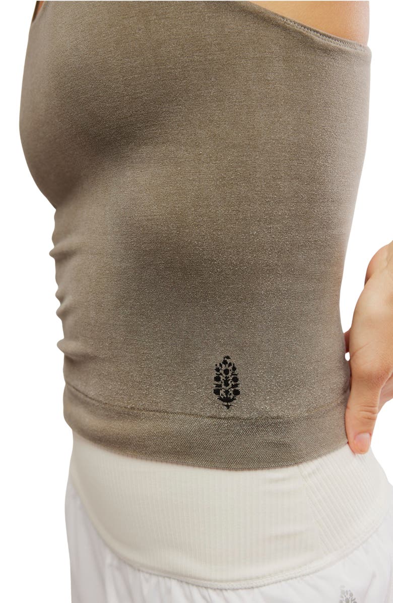 Free People FP Movement Go To Smooth Square Neck Camisole, Alternate, color, Washed Sagestone