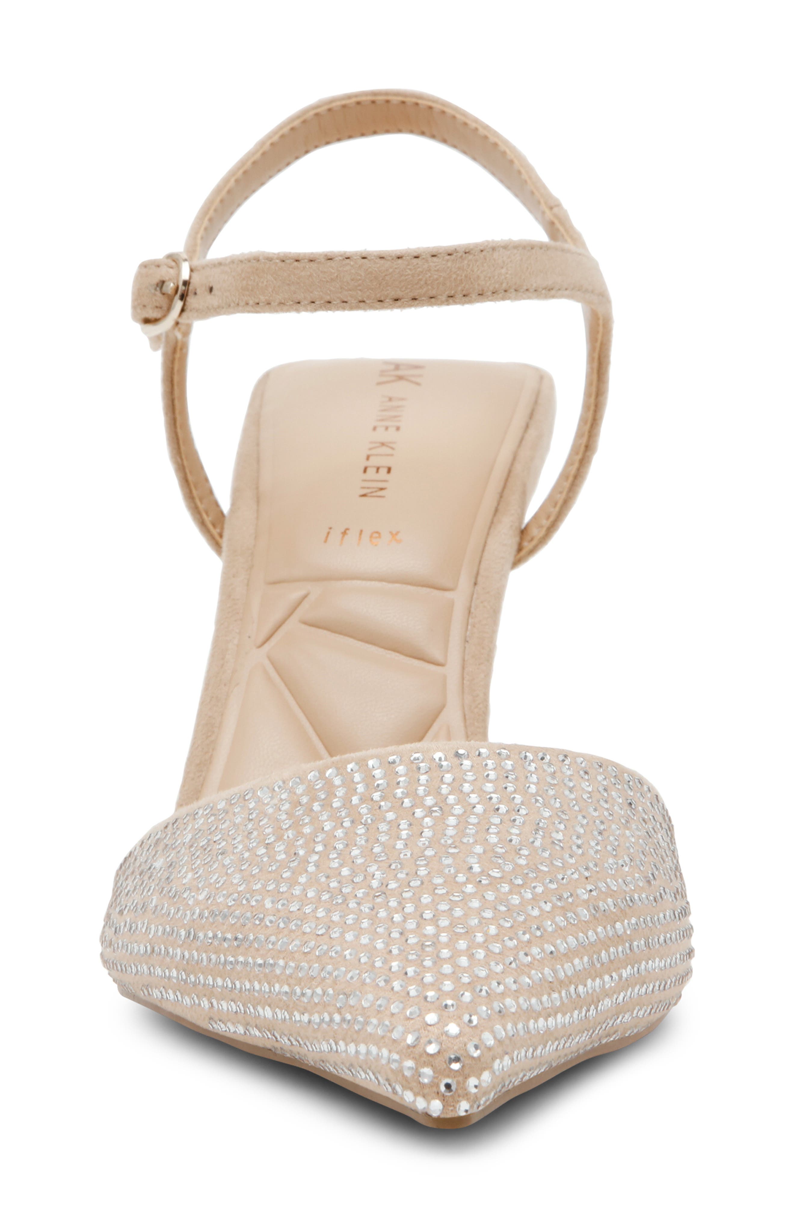 Anne Klein Ibara Ankle Strap Pump, Alternate, color, Natural