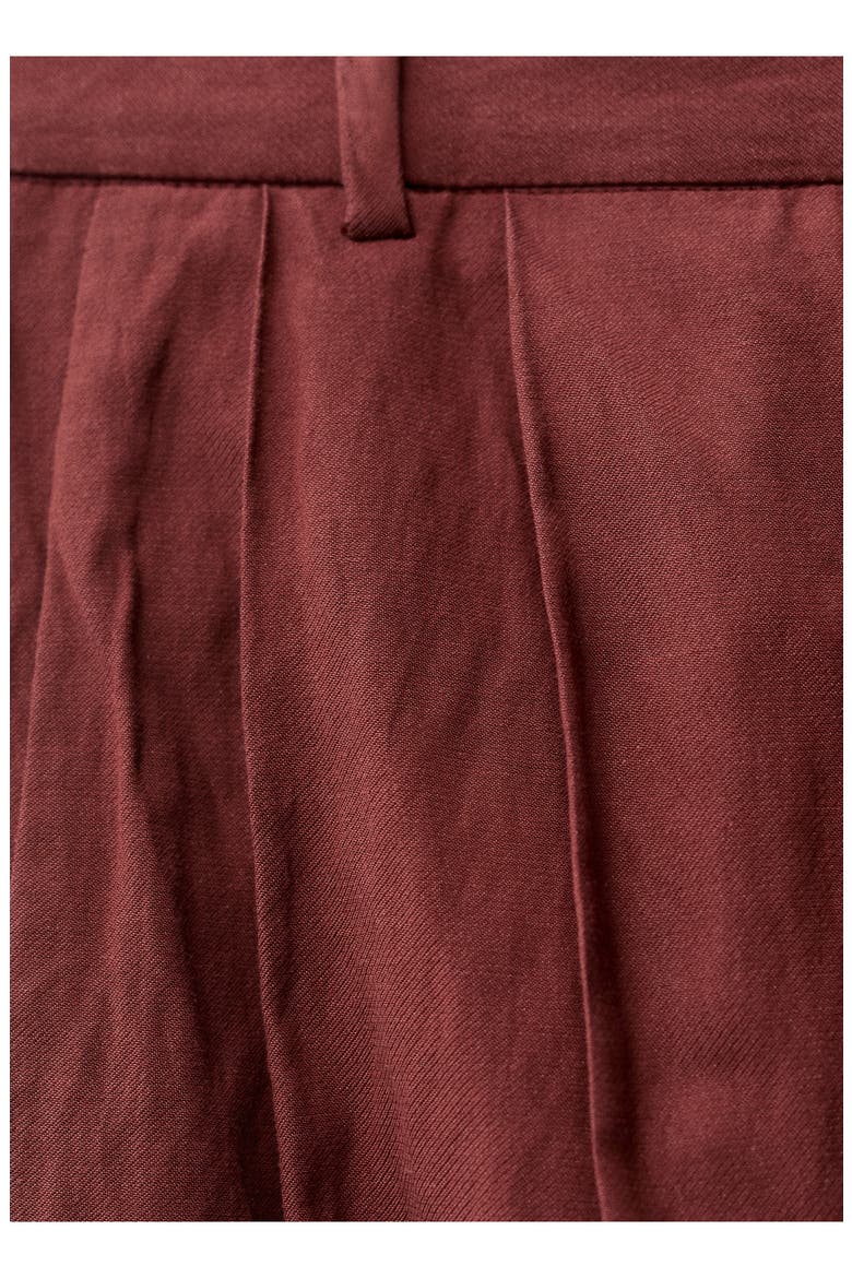 Pleated Wide Leg Pants, Alternate, color, WINE