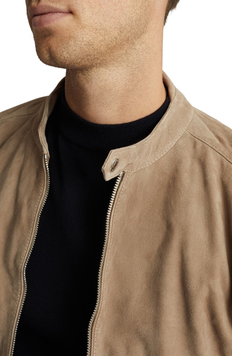 Reiss Brooks Slim Fit Leather Jacket, Alternate, color, 