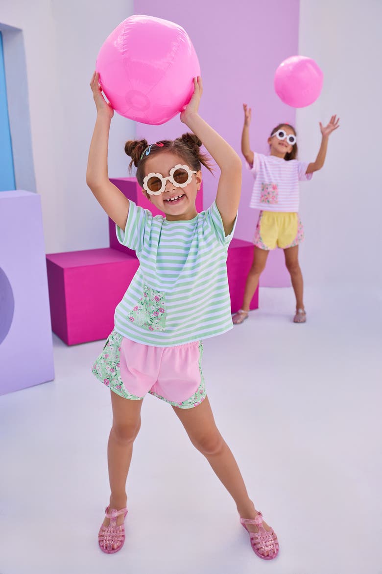 Kids' Active Track Short, Alternate, color, Greenville Floral