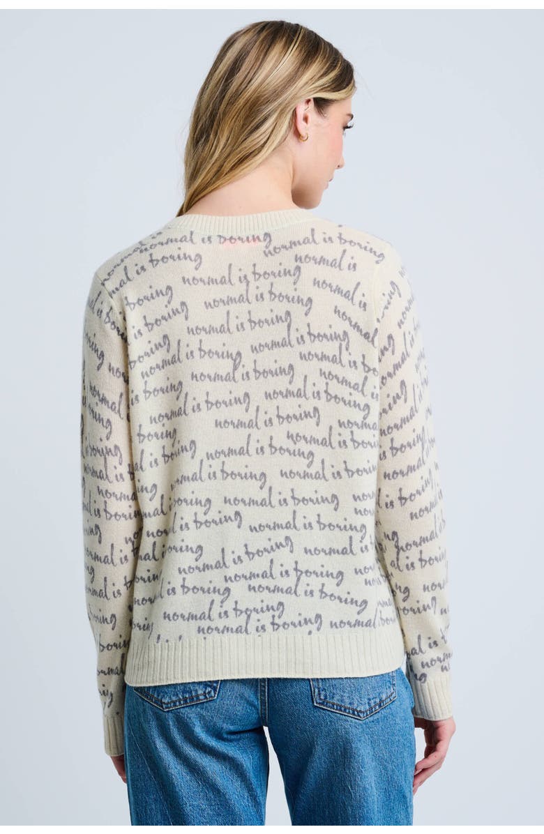 Lisa Todd Normal Is Boring Cashmere Sweater, Alternate, color, Winter White