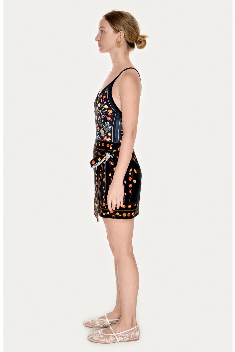 Swim Cover Up Skirt-Night Imagination, Alternate, color, Black