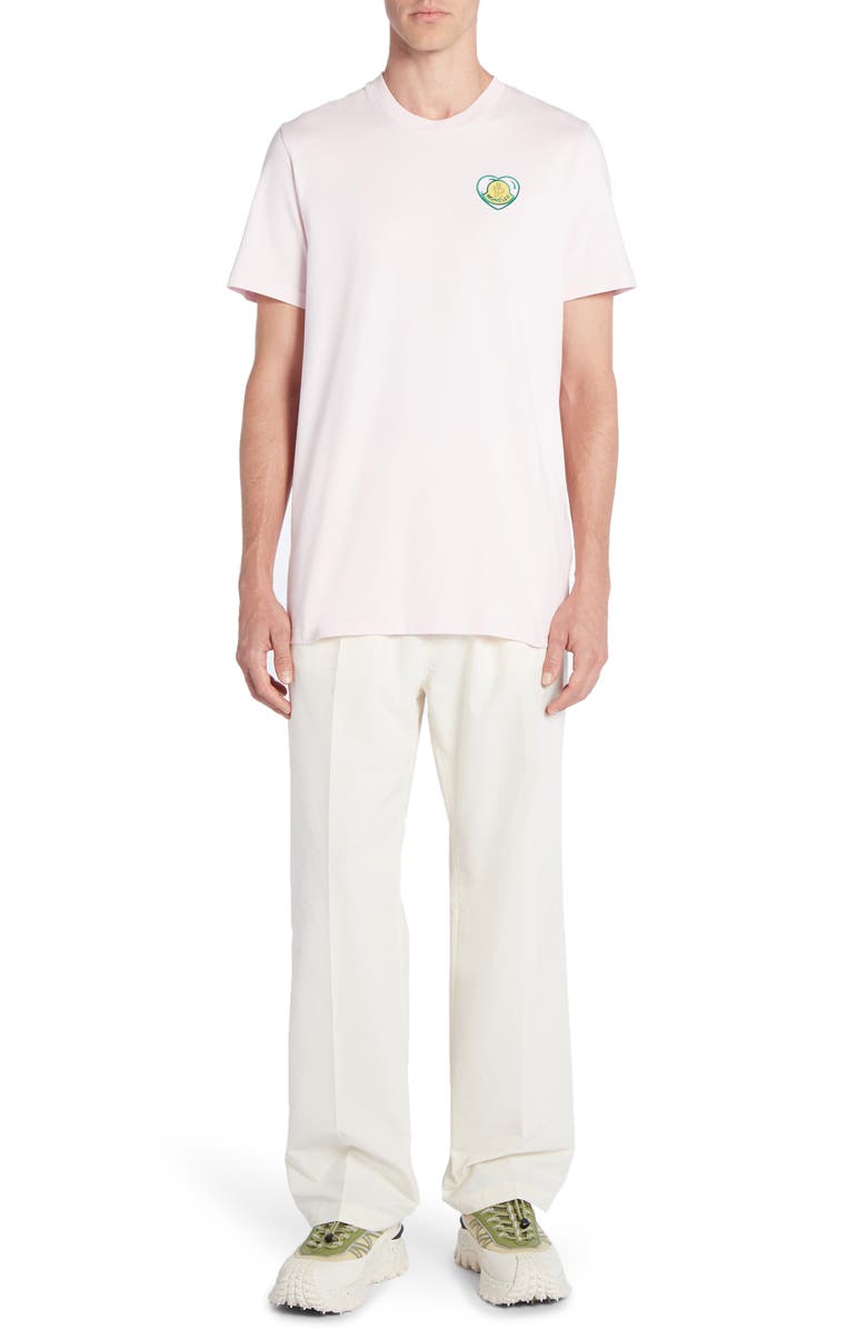 Moncler Heart Logo Cotton T-Shirt, Alternate, color,