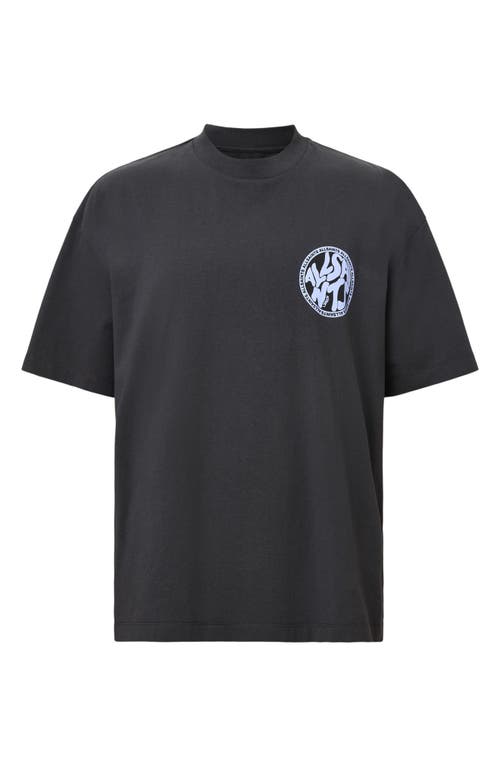 Allsaints Distortion Graphic T-shirt In Black