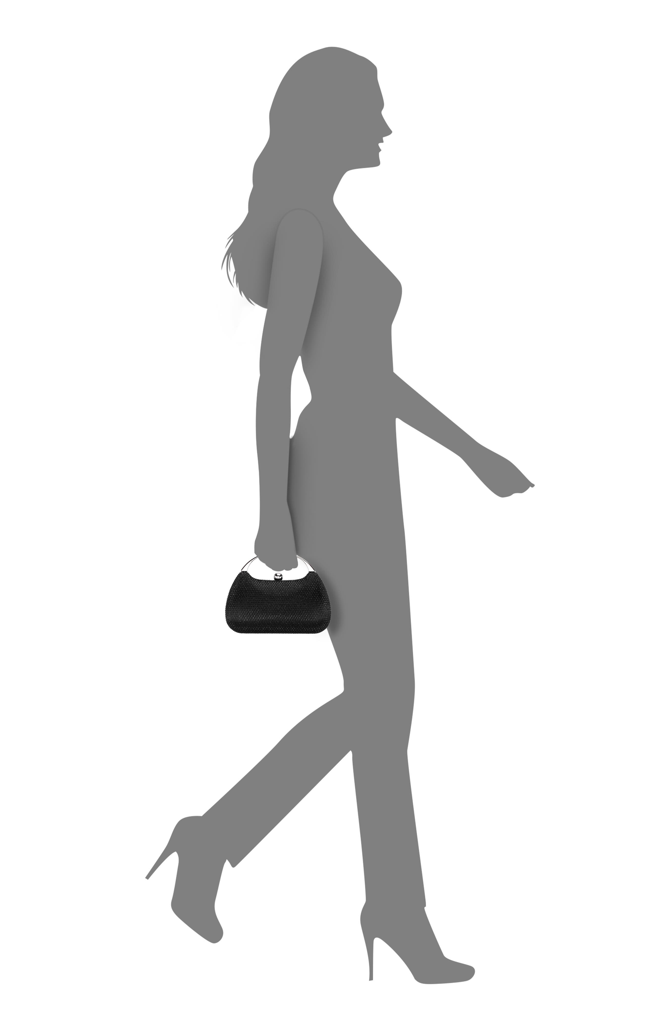 Nina Brando Clutch, Alternate, color, Black