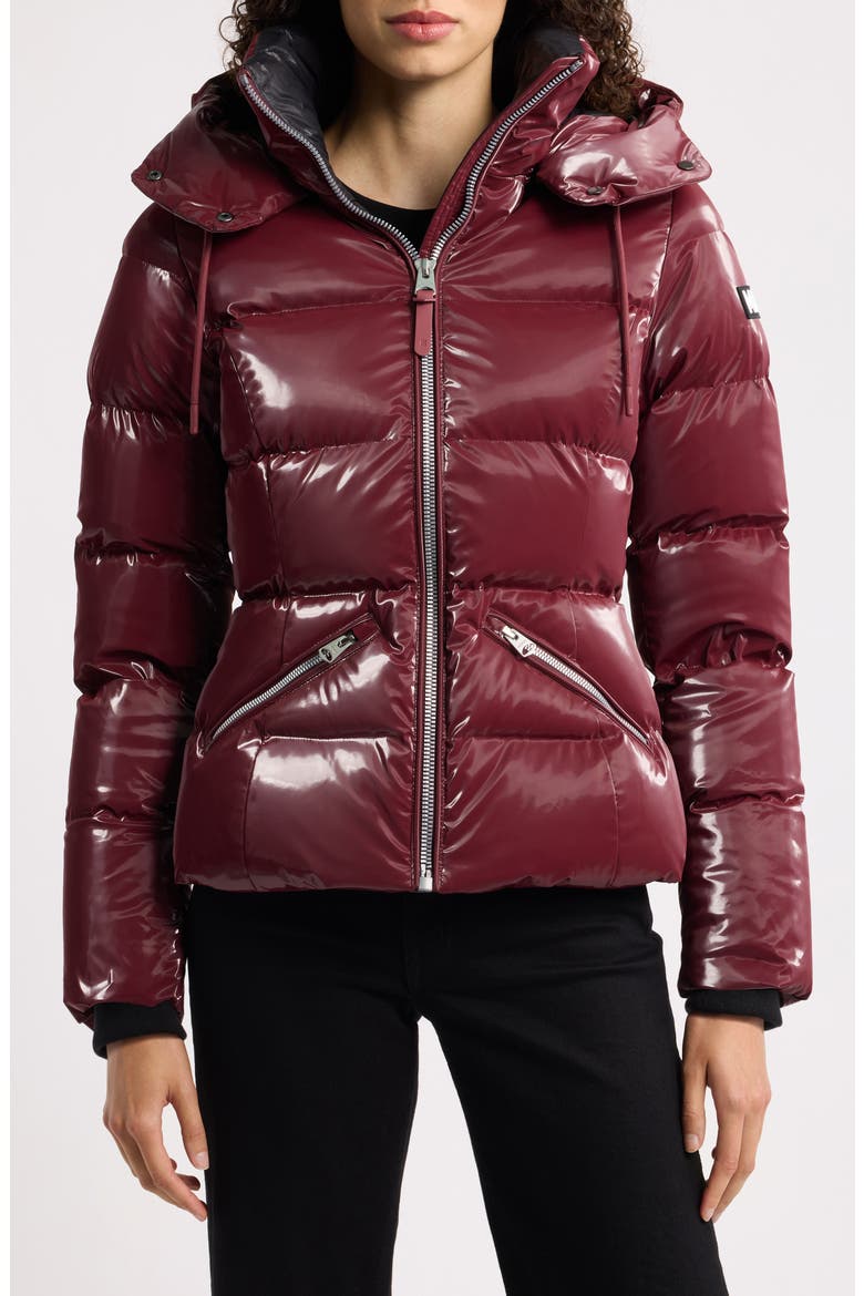 Madalyn Down Puffer Jacket, Main, color, GARNET