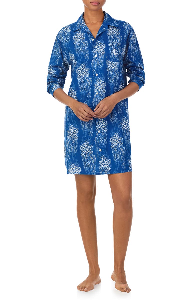 Lauren Ralph Lauren Print Sleepshirt, Main, color, 