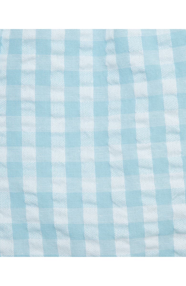 Little Me Breezy Cotton Button-Up Polo & Shorts Set, Alternate, color, Blue