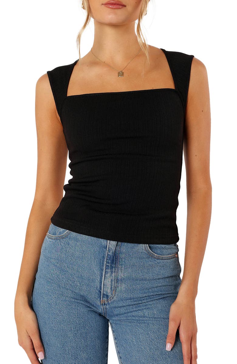 Petal & Pup Clara Square Neck Sleeveless Knit Top, Alternate, color,