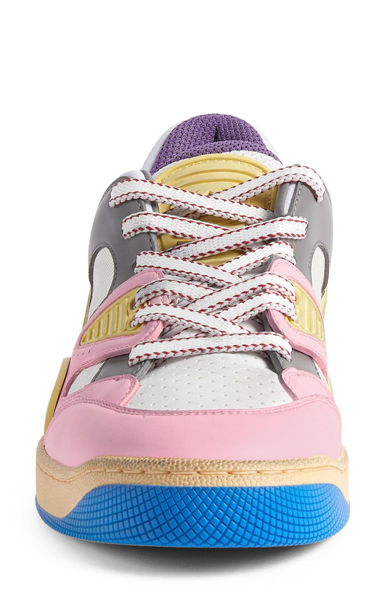 Gucci Basket Low Top Sneaker, Alternate, color, White