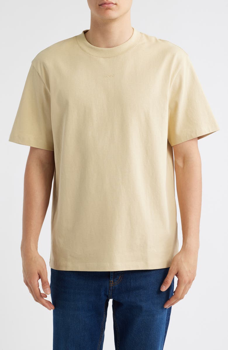 HUGO Dapolino Logo T-Shirt, Main, color, Open Beige
