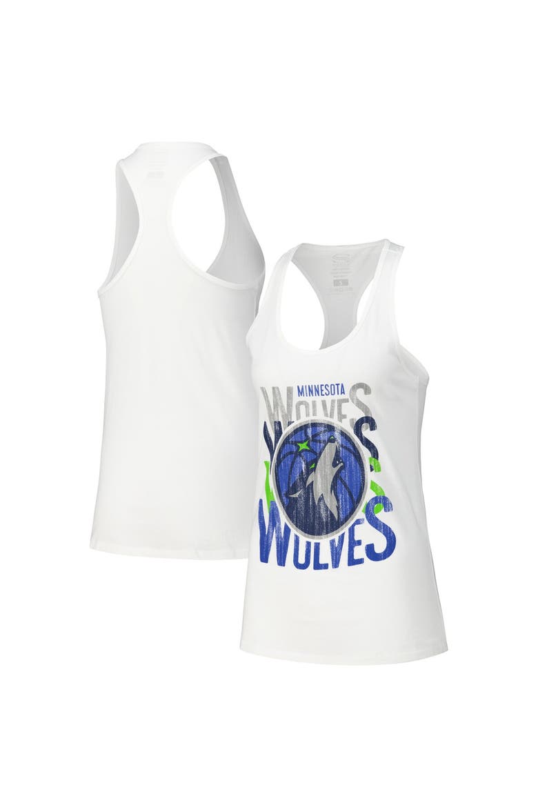 Women's Stadium Essentials White Minnesota Timberwolves Dedication Tank Top, Main, color, White
