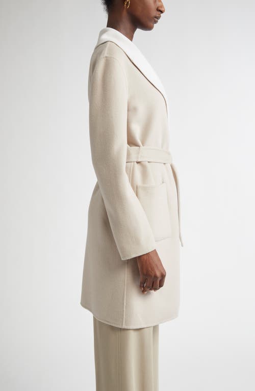St John St. John Collection Two-tone Double Face Wool & Cashmere Coat In Neutral