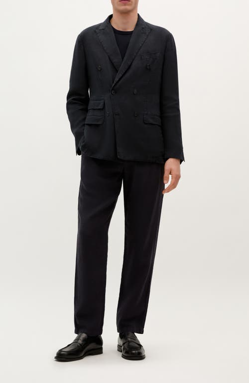 Scalpers Double Breasted Blazer In Blue
