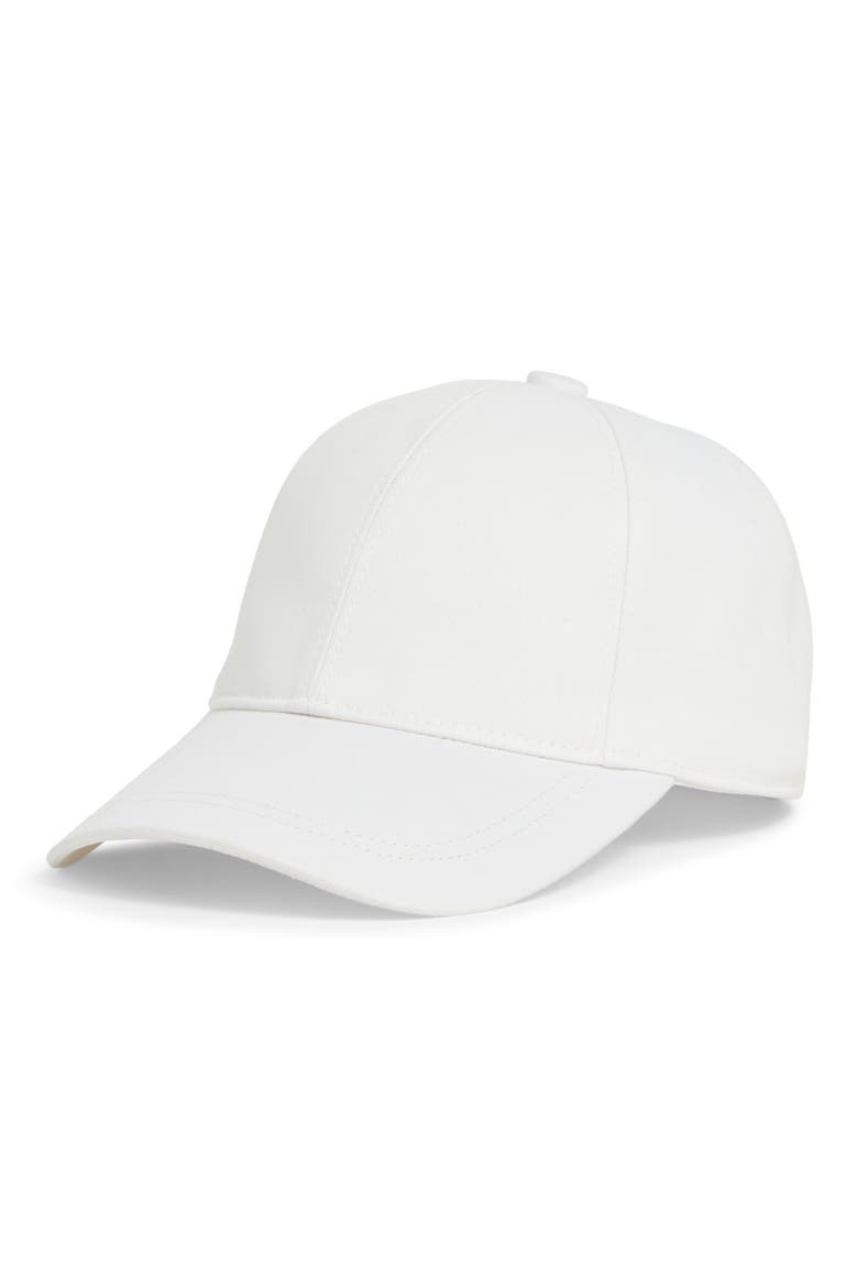 Brushed Cotton Baseball Cap, Main, color, WHITE