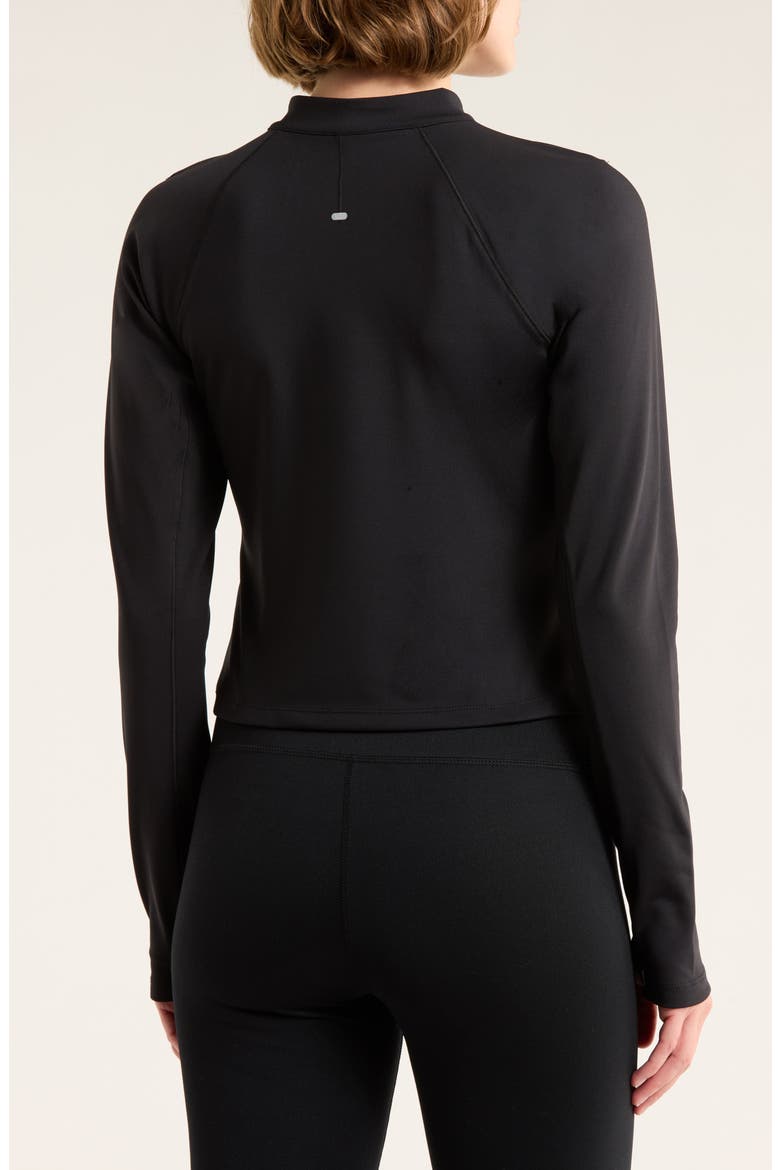 Power Heat Base Layer Long Sleeve Crop Pullover, Alternate, color, RICH BLACK