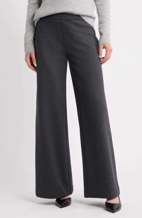 High Waist Wide Leg Ponte Pants