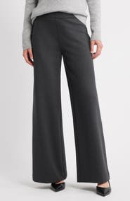 Caslon® High Waist Wide Leg Ponte Pants