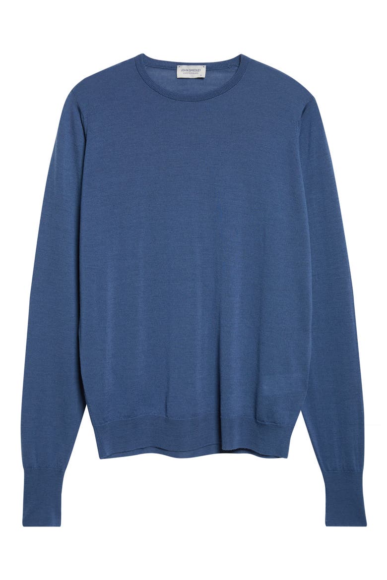 Marcus Virgin Wool Crewneck Sweater, Alternate, color, TEAL FIRTH