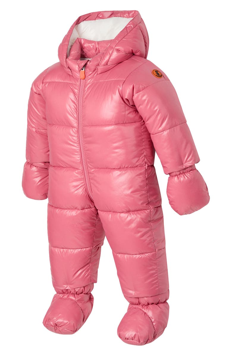Save The Duck Hooded Quilted Snowsuit with Removable Mittens, Alternate, color, 