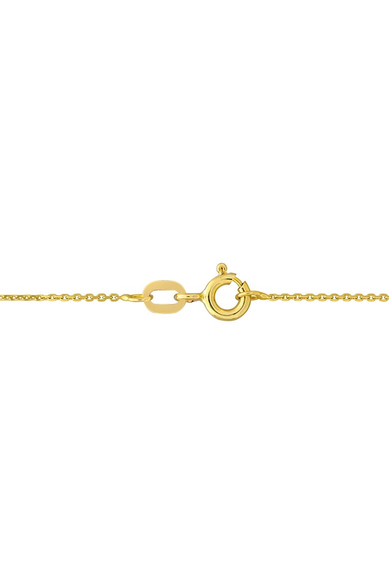 Diamond Accent Bow Necklace 10k Gold, Alternate, color, Yellow Gold