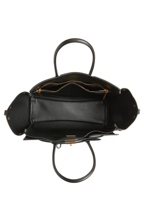 Balenciaga Women Black Leather Small Carry All Bel Air Shopping Bag In 1000 Black