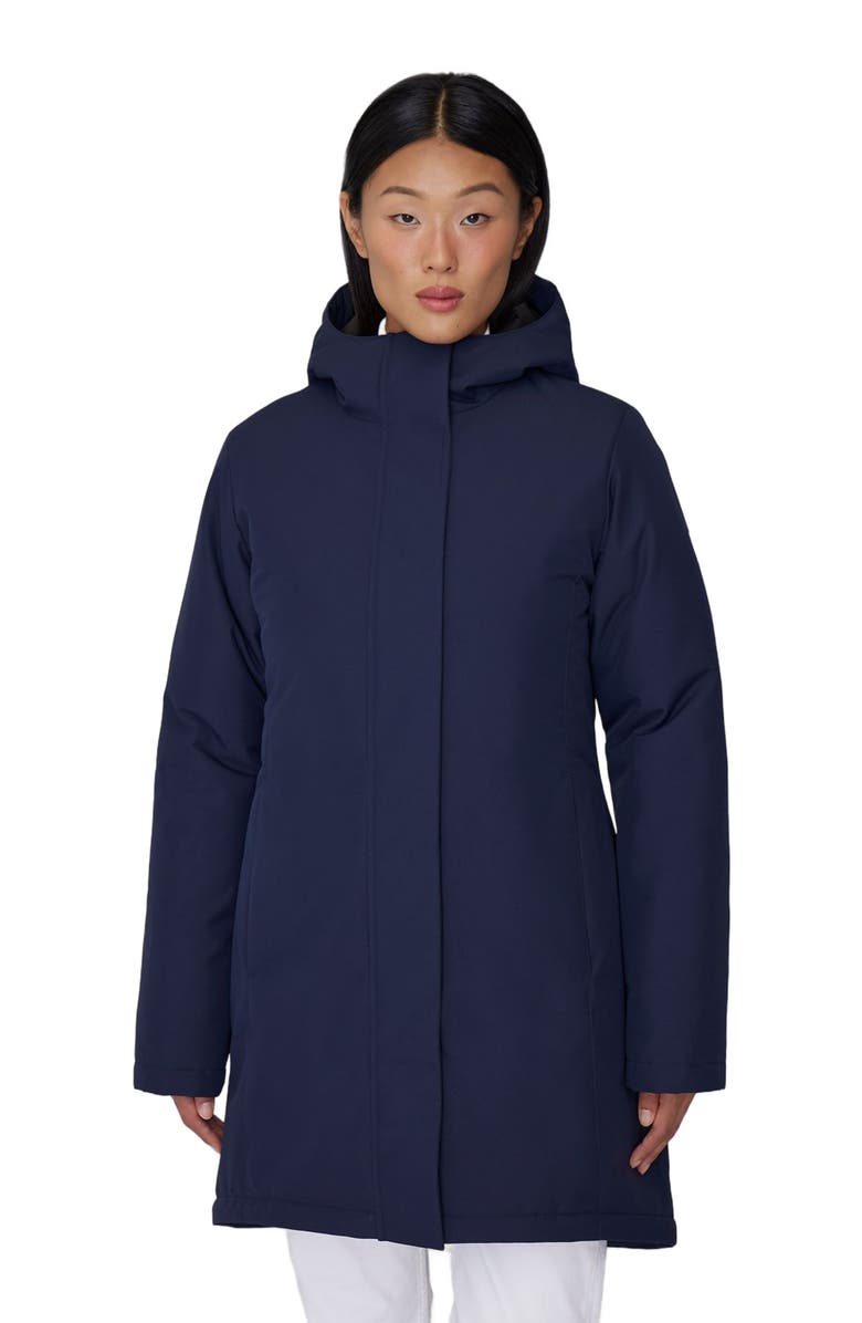 Quartz Co. MAEVA | Hooded Insulated Winter Jacket, Main, color, True Navy