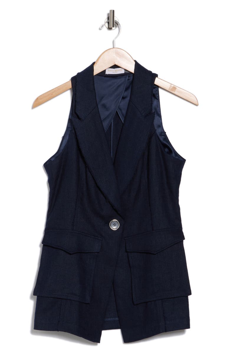 Ramy Brook Paloma Exposed Seam Vest, Alternate, color, Spring Navy
