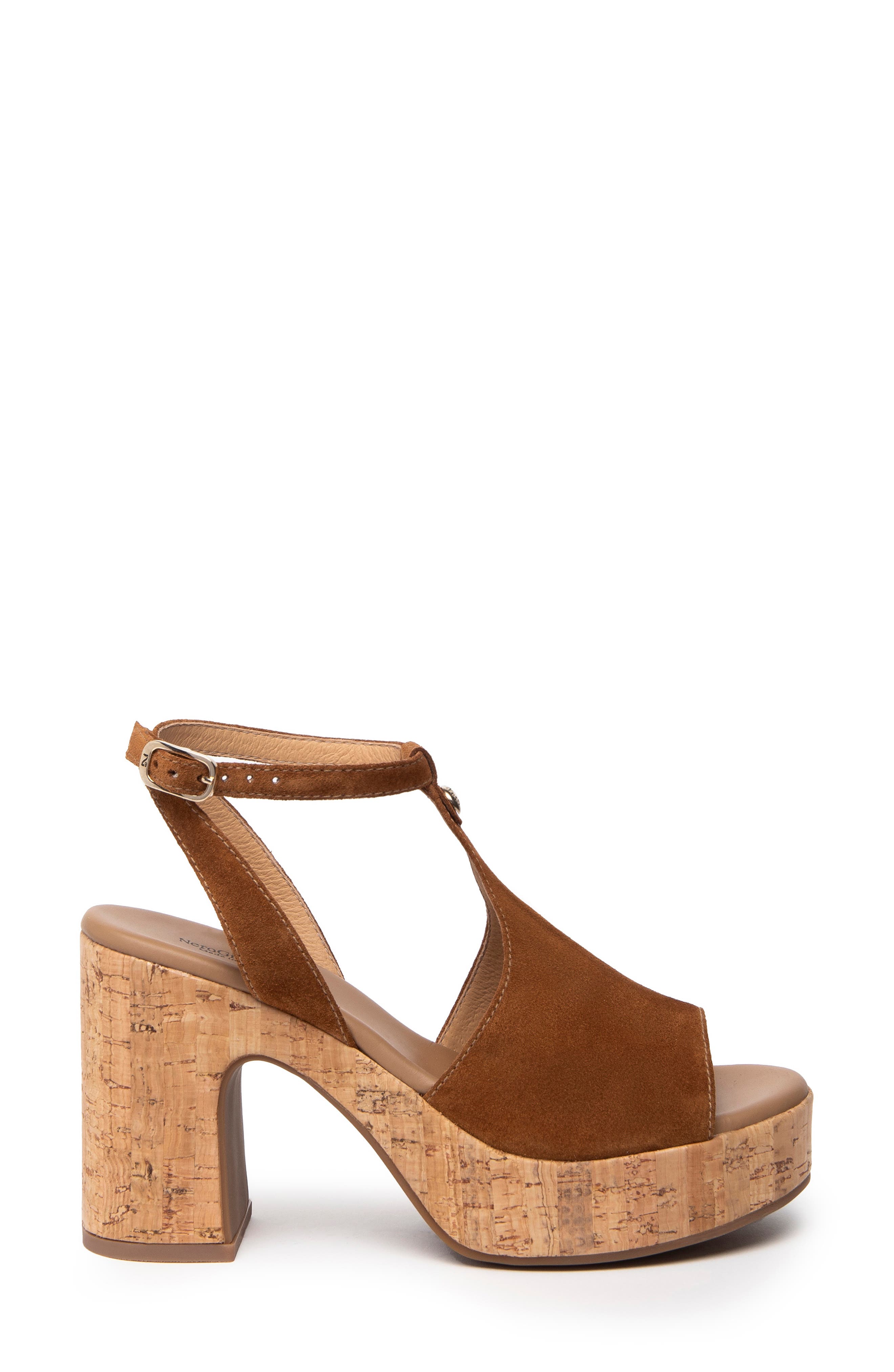 NeroGiardini Ankle Strap Platform Sandal, Alternate, color, 
