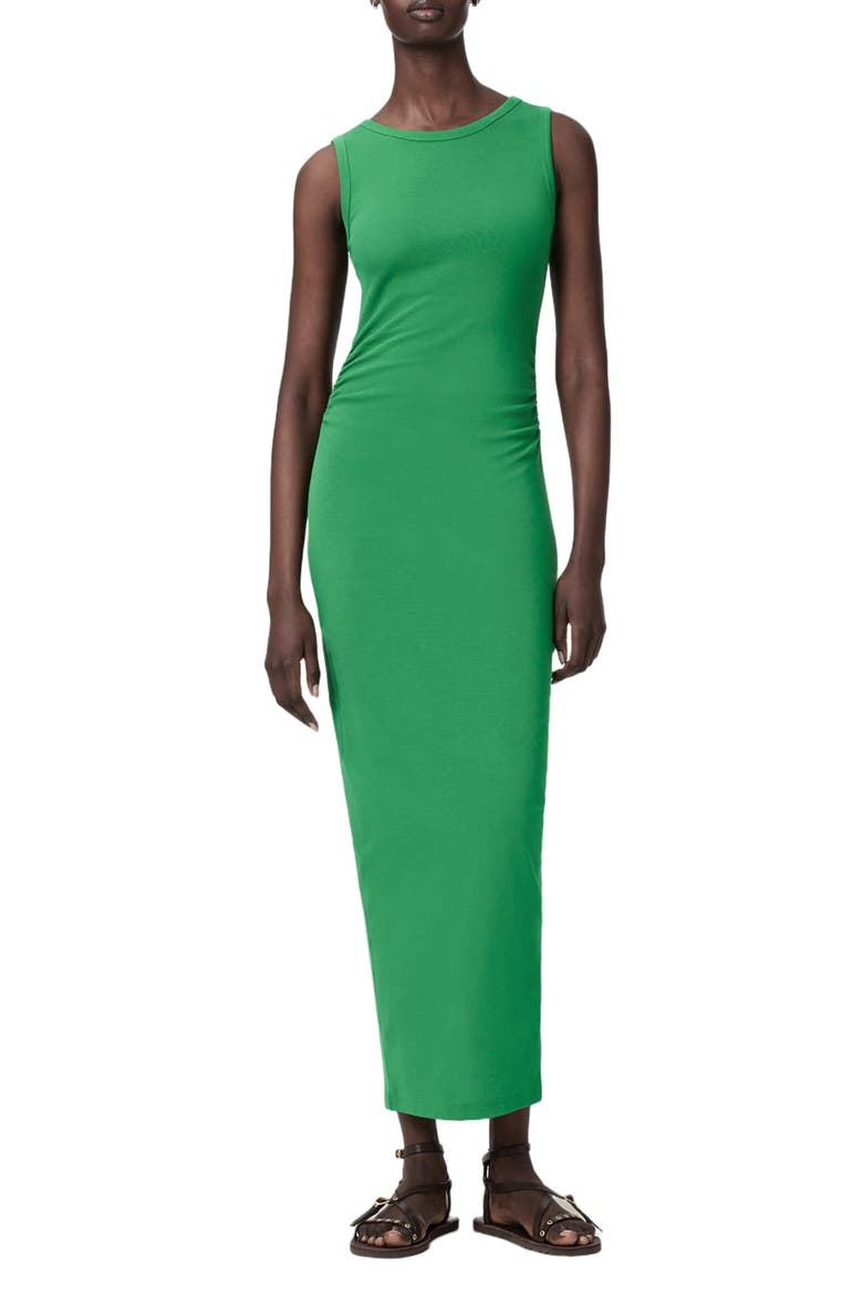 Katarina Ruched Side Maxi Dress, Alternate, color, APPLE GREEN