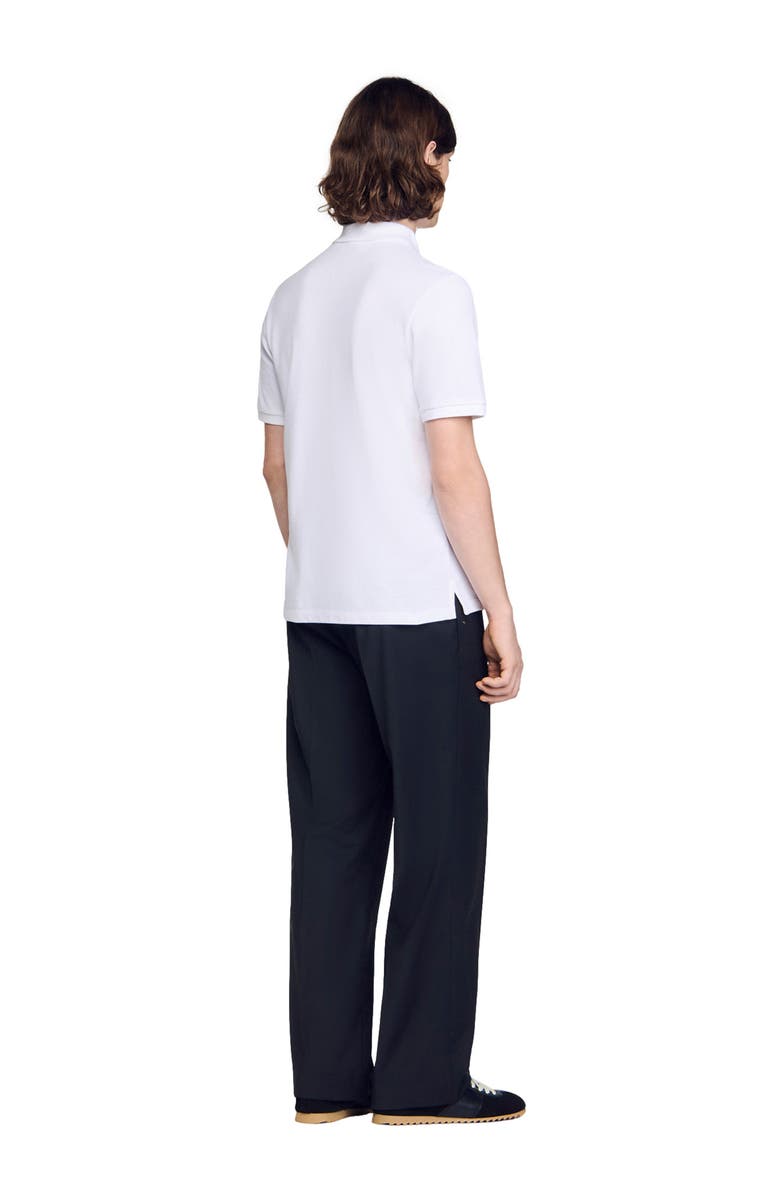 SANDRO Logo polo shirt, Alternate, color, White