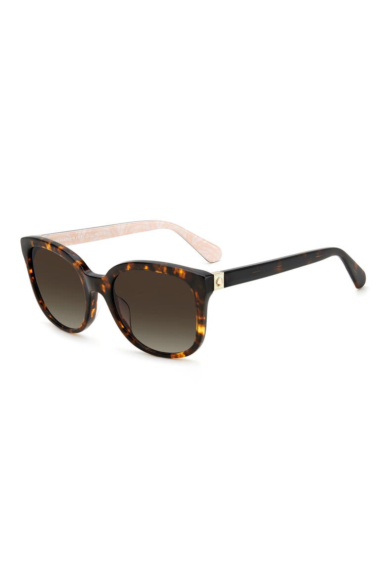 gweniths 53mm gradient square sunglasses, Alternate, color, HAVANA