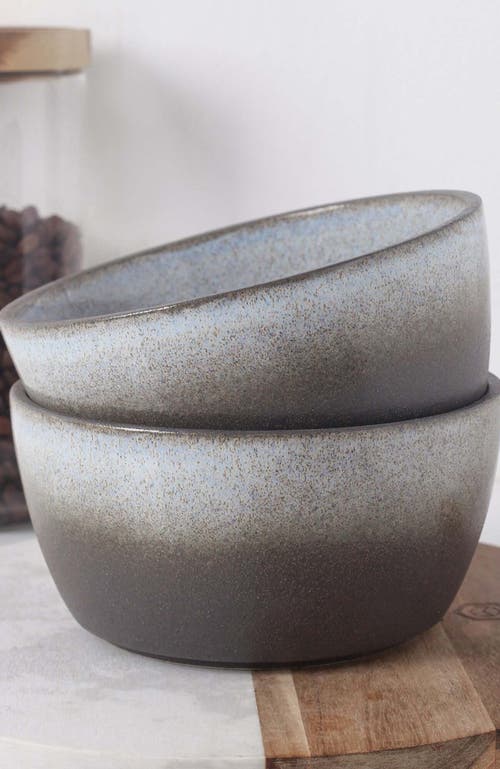 Stone Lain Vince Stoneware 4-piece Bowl Set In Brown