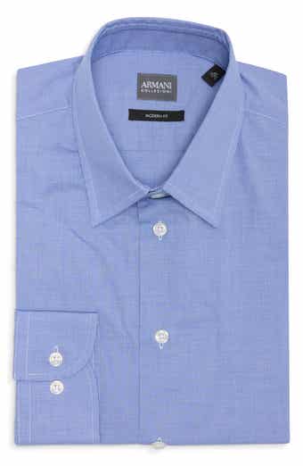 Modern Fit Dogtooth Cotton Dress Shirt