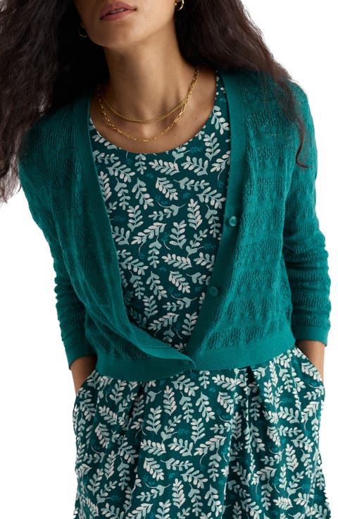 Sweet Day Pointelle Organic Cotton Cardigan