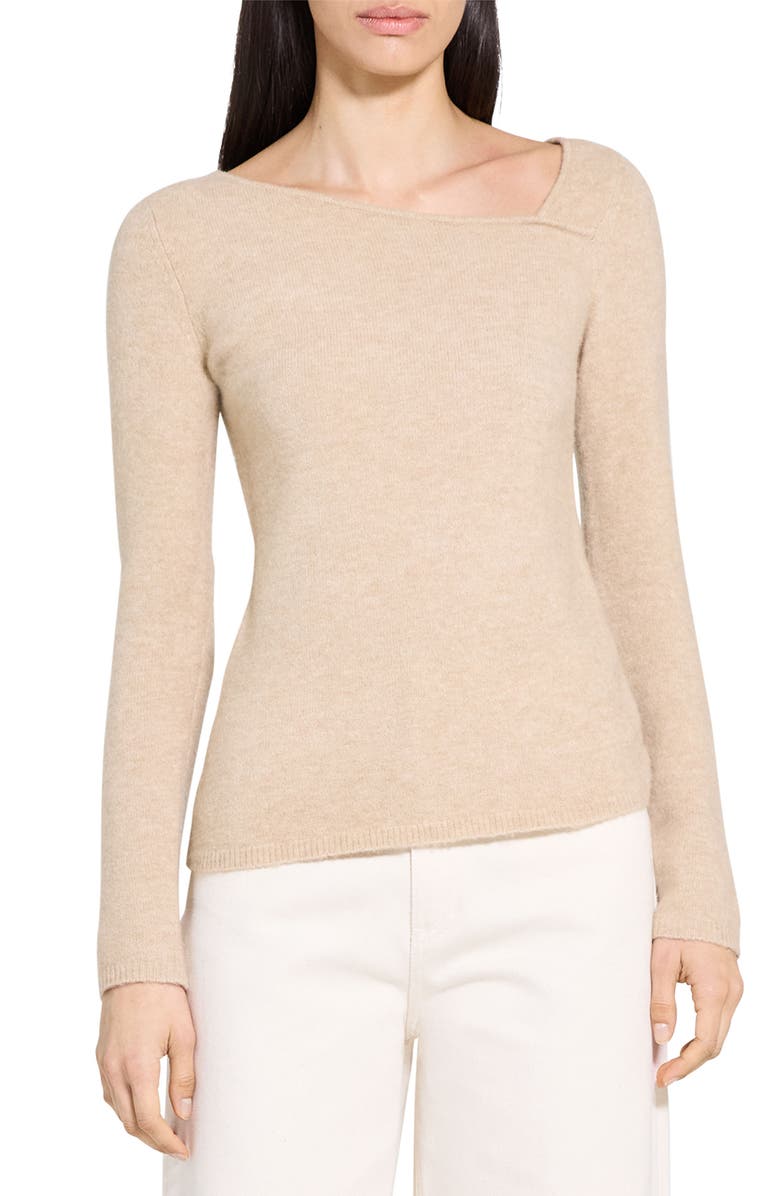 Theory Asymmetric Sweater, Main, color, Beige