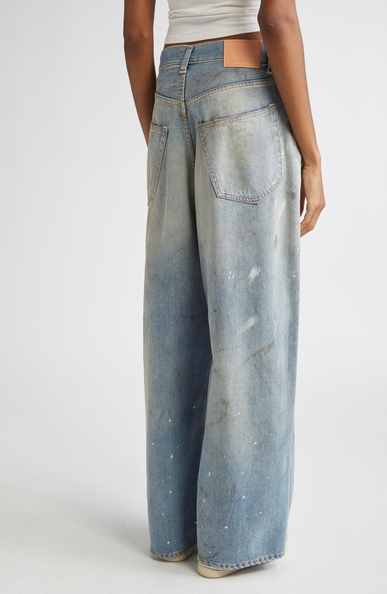 Acne Studios 2023 Paint Splatter Baggy Wide Leg Jeans, Alternate, color, 