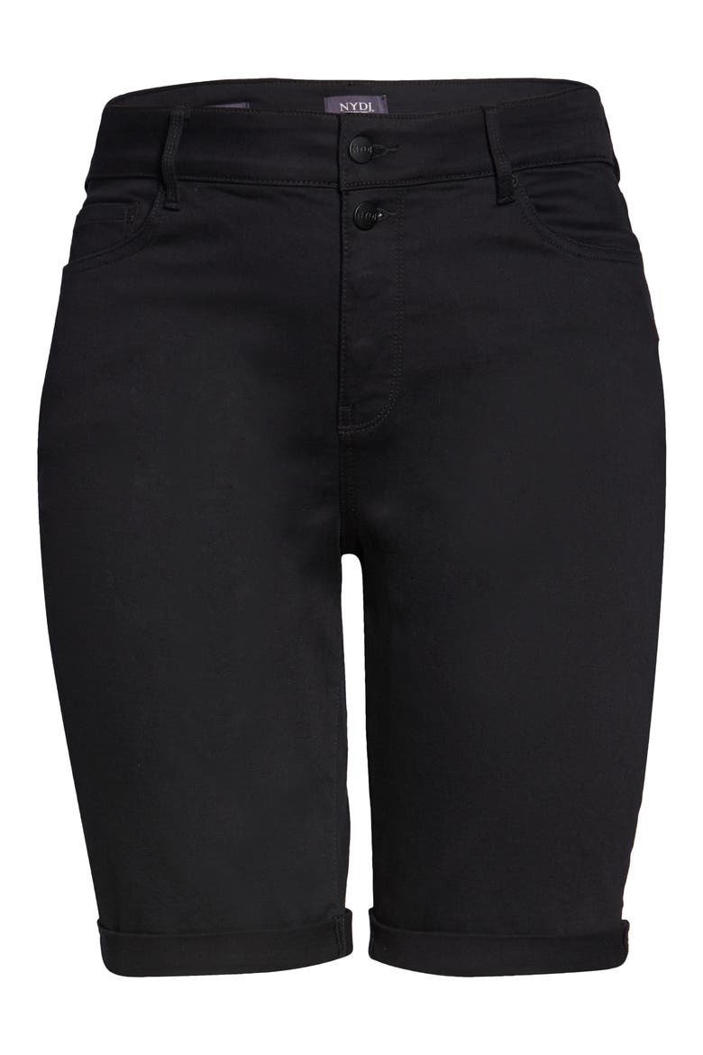 Briella Roll Cuff Bermuda Shorts, Alternate, color, BLACK