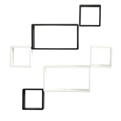 15-in Modern Wall Art Décor Floating Shelves (Set of 6)