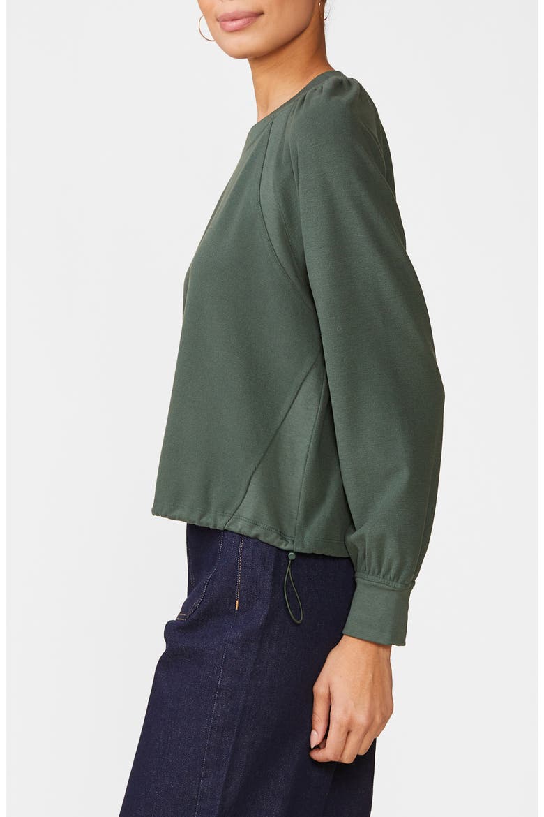 Raglan Bungee Hem Sweater, Alternate, color, SPRUCE