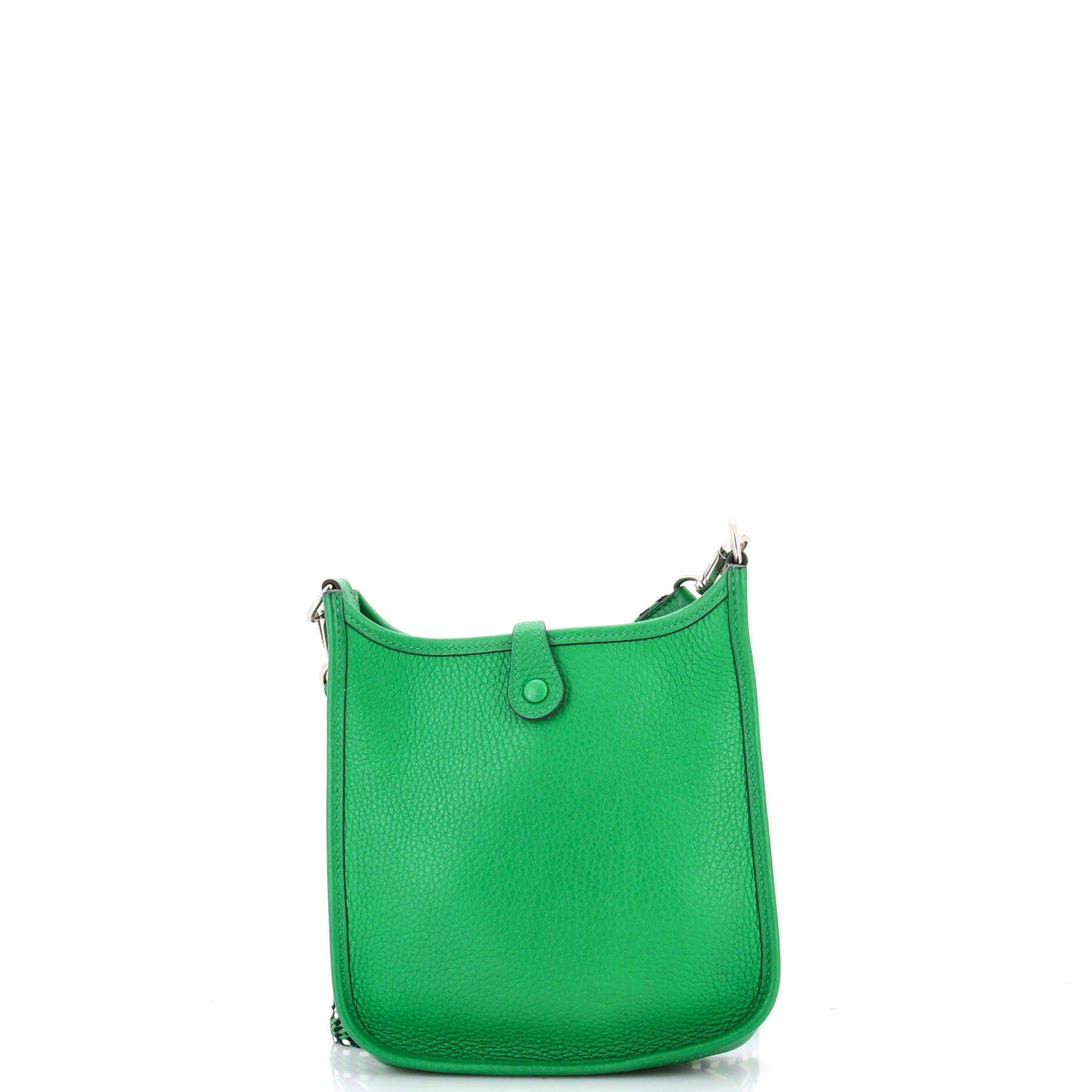 Pre-Owned Hermes Evelyne Bag Gen III Clemence TPM, Alternate, color, Green